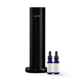 Set: Haevn, Aromadiffusor – Schwarz + Ubud Oud & Sedona Spice