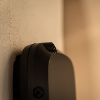 Close up of Wally Aroma diffuser black on wall