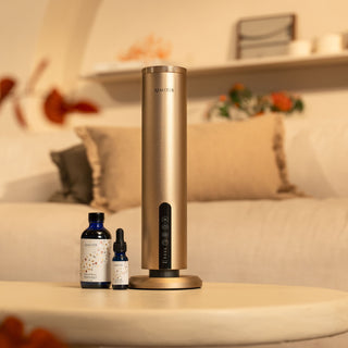 Haevn Charge Gold starter set – Diffuser + Wanaka Woods scent (15 ml)